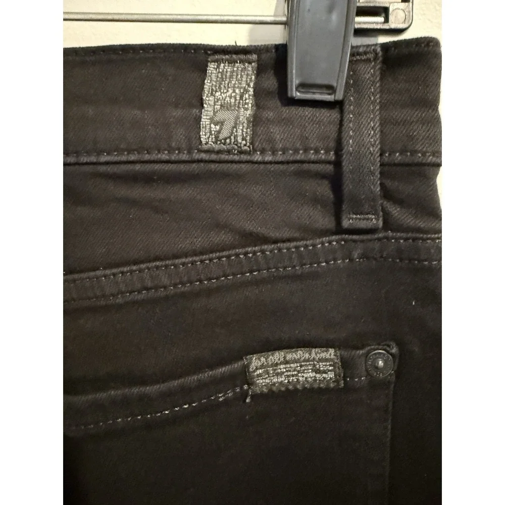 7 for all mankind jeans men Paxtyn Skinny or Slimmy deep‎ black wash.size 28